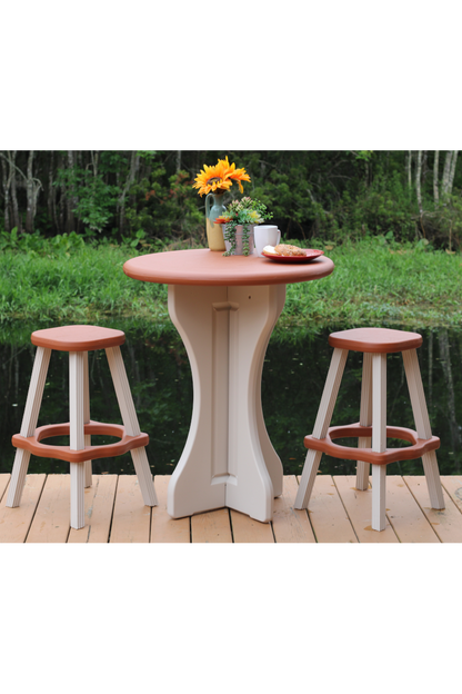 Leisure Accents Table & Stools - Leisure Accents